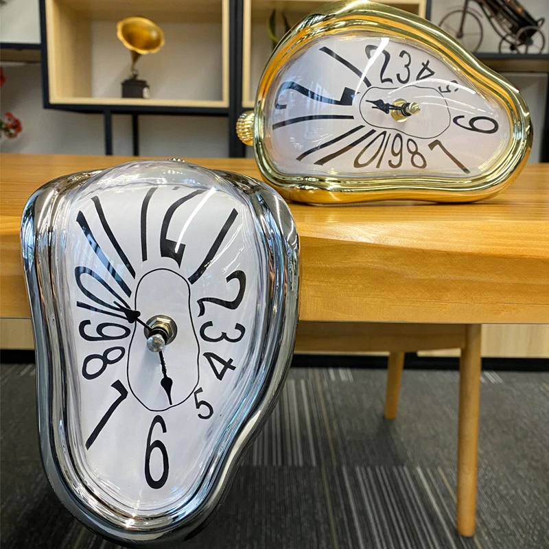 3D Wall Clocks Surreal Melting Distorted Wall Clocks Surrealist Salvador Dali Style Watch Decoration Gift Home Garden