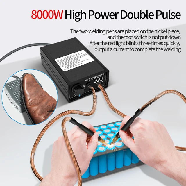 5.4 V 400F Condensateur Soudeuse par Points DIY Kit, Portable Machine à  Souder par Points Outils de Soudure Semi-Automatiques pour Batterie 18650  de 0,25 mm (Stylo à souder 1) : : Bricolage