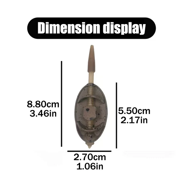 Zinc Alloy Carp Feeder Set - Quick-Release Anti-Rust Weights for Fresh/Saltwater Fishing Efficiency, 20g/30g/40g/50g, Perfect fo 3