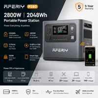 Station d'alimentation portable AFERIY P280 2800W et batterie d'extension P280-B 2048Wh LiFePO4 5600W à charge rapide, kit générateur solaire 2