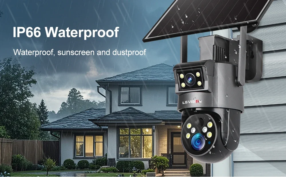 4K 8MP UBOX Solar Camera 4G SIM/WiFi 20XOptical Zoom 2-Screens Sloar Battery IP