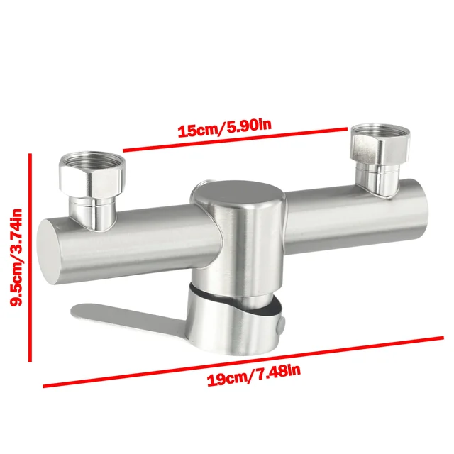 Stainless Steel Shower Faucet Hot And Cold Water Mixer Wall Mounted Metal Handle Bathtub Faucet Mixing Valve Shower 4