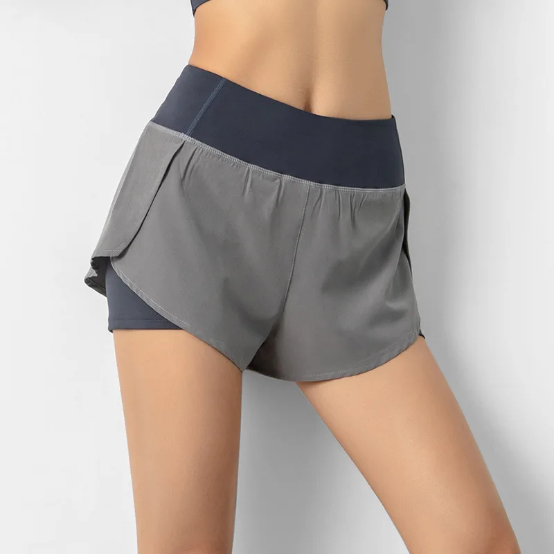 Sport Shorts Women Sportswear Double-deck Running Shorts Yoga Bottoms Summer Gym Fitness Training Jogging Short Pants 3