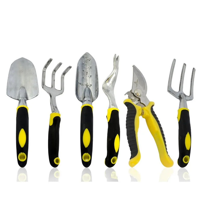 5-piece High Quality Gardening Tool Set -Aluminum And Silicone Handle