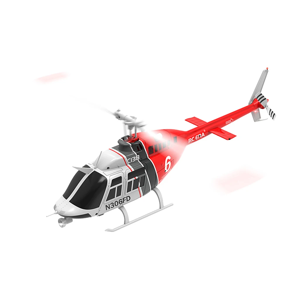 Détail du gyroscope 6 axes et du capteur de flux optique sous l'hélicoptère RC Bell-206 ERA C138.