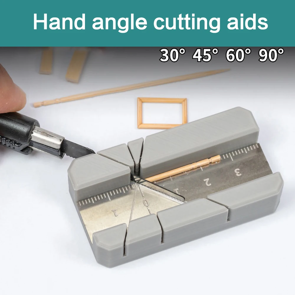 DIY woodcraft hand model making tools, fixed angle cutting auxiliary tools, handcraft miniature landscape tools
