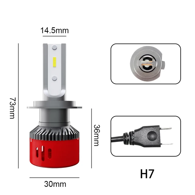 For 2002-2008 Hyundai Sonata LED Headlight Bulbs H1 H7 High/Low
