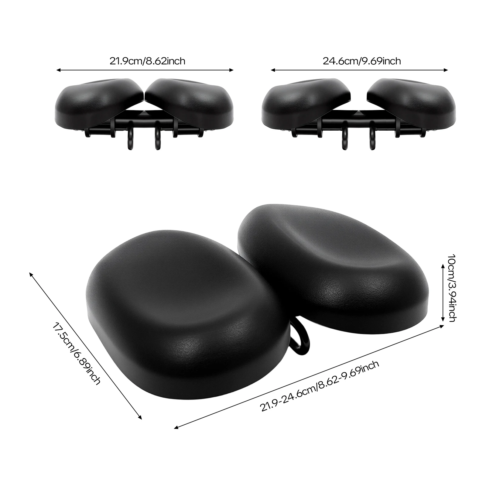 Fahrradsattel mit ergonomischem Design, zweiteilig, stoßdämpfend, komfortabel für Rennrad, Mountainbike und E-Bike – Detail 1