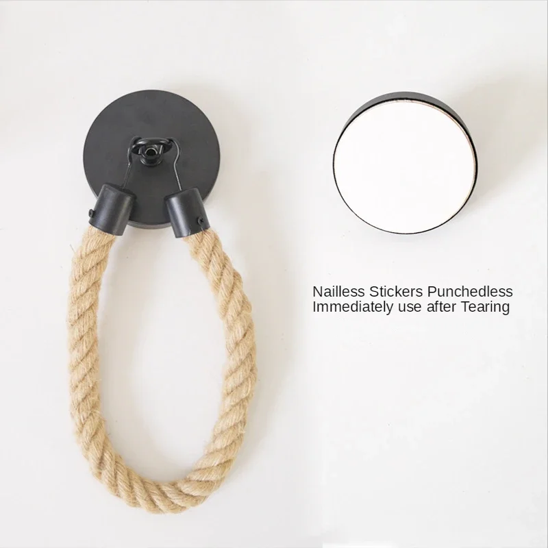 Toilet Paper Holder Retro Hemp Rope For Washroom