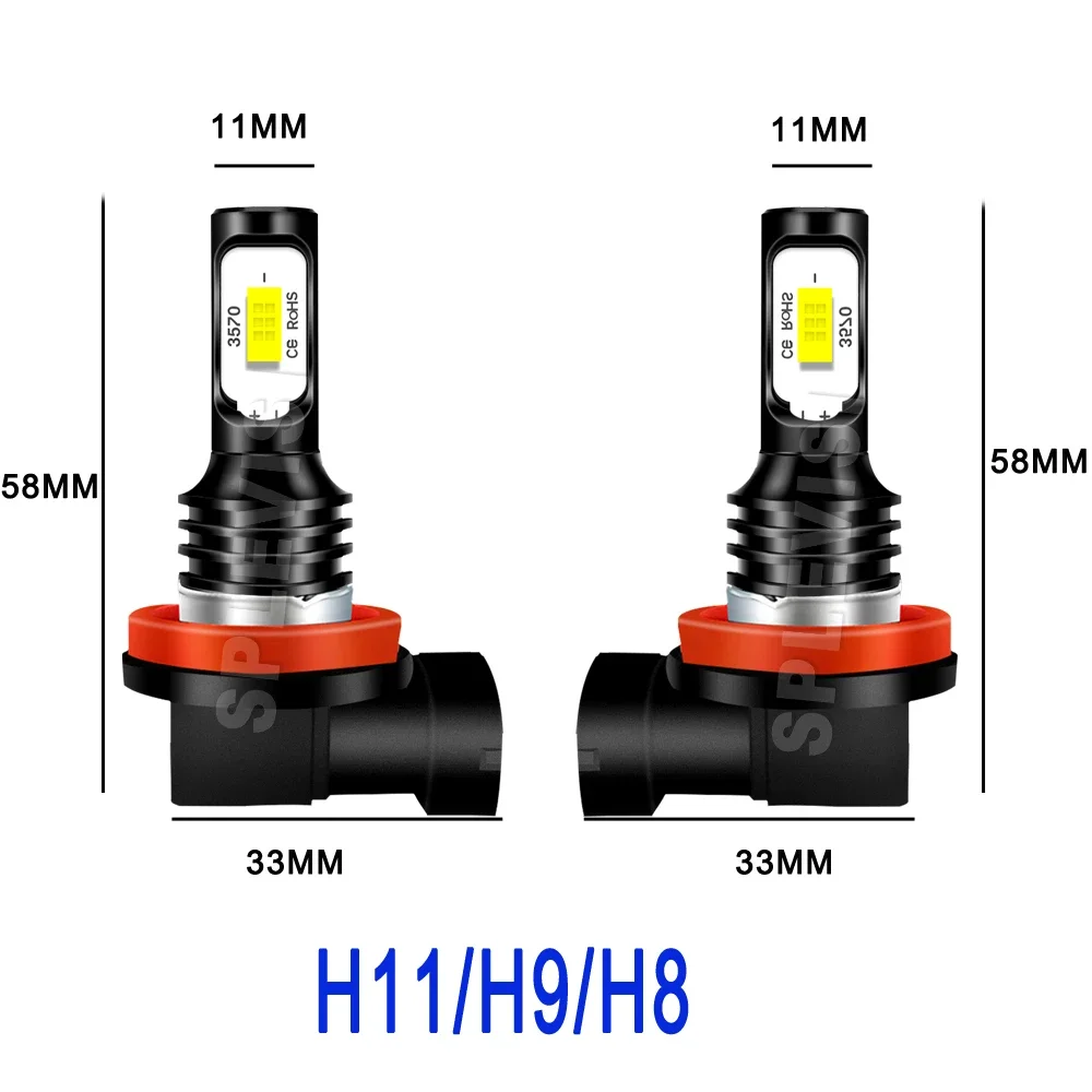 1Pair H11 Car Light Led Headlight Low Beam Compatible For Mazda CX-5 2011 2012 2013 2014 2015 2016 6000K White Plug and Play