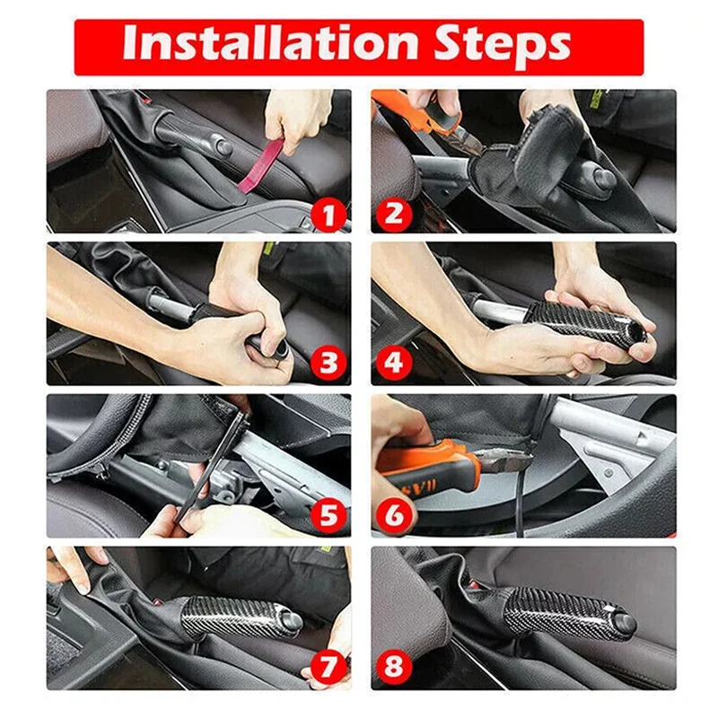 Car Handbrake Brake Handle Cover For BMW E46 E90 E92 F30 F32 F80 BK Fits Most Of The BMW Models With Handbrake hand brake cover car interior accessories