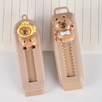 Gomma per Cancellare Retrattile a Forma di Capibara, Design Cartone Animato, per Bambini, Studenti, Ufficio, Scuola, Scrivania, Strumento di Cancelleria