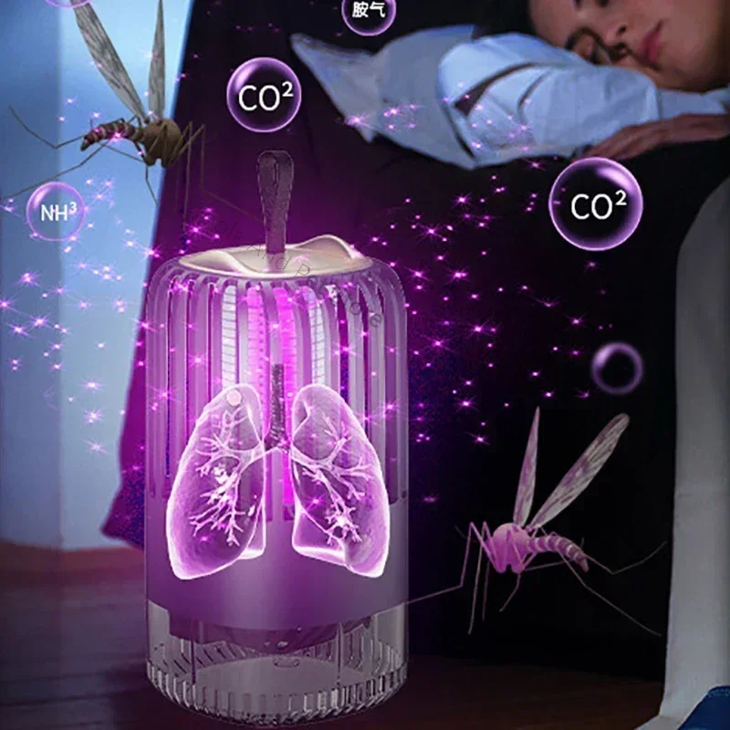 Новинка 2023, лампа-ловушка для комаров с электрошоком