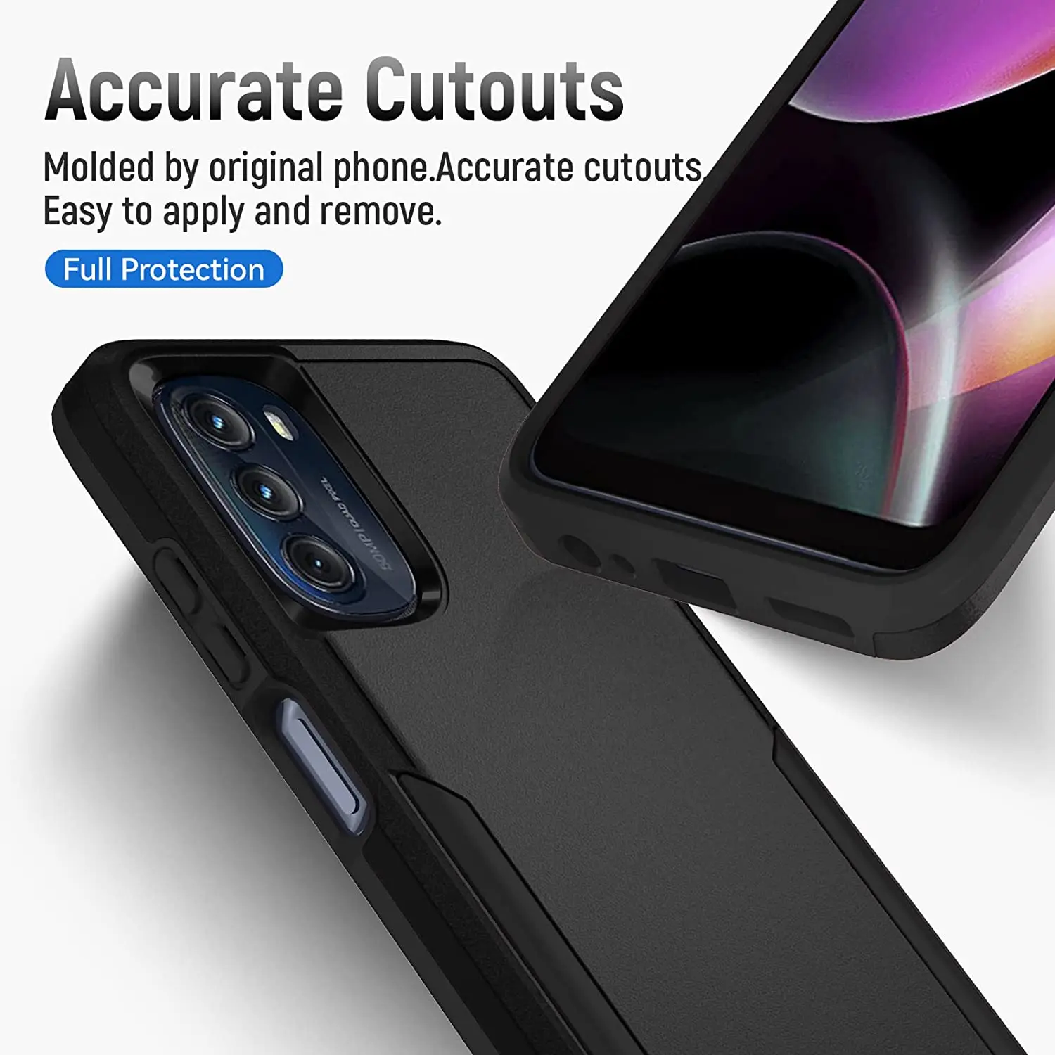 Rugged Dual-Layer Shockproof Protective Case with Screen Protector