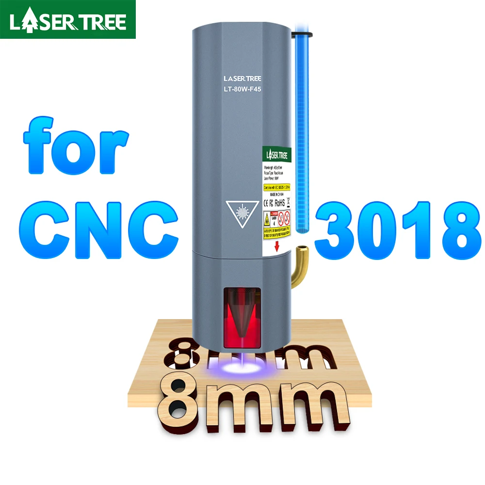 Laser Engraving Machine LASER TREE 80W-F45 Professional 10W Laser Module 450nm TTL Blue Light Module CNC 3018 PRO Engraver Wood Tools