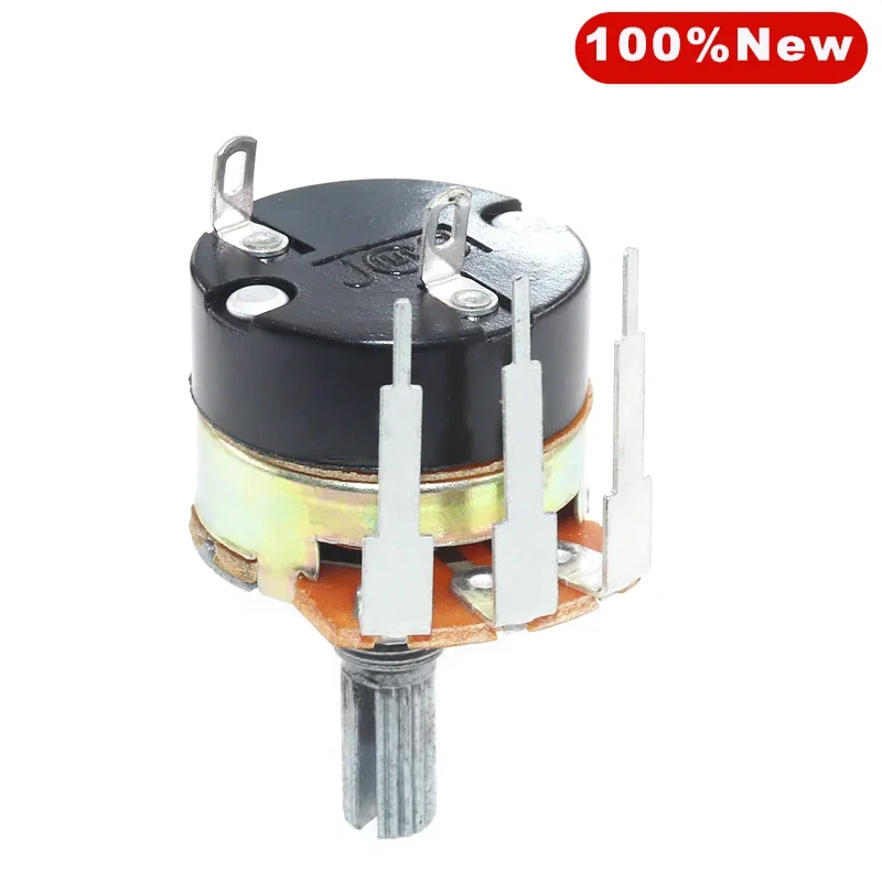 Handle Length 20mm WH138 B1K B5K B10K B50K B100K B200K B500K Ohm Single Turn Potentiometer Variable Resistors 1 Sets rotary potentiometer adjustable resistor