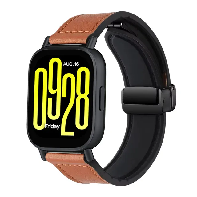 22mm Magnetic Leather-Silicone Watch Band Bracelet