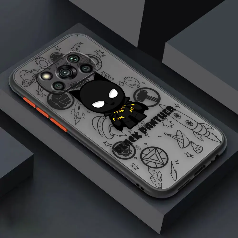 thumbnail image 1 of Matte Case for Xiaomi POCO X4 X3 X2 M4 M3 M2 F4 F3 GT F2 C40 CC9 PRO 4G 5G A3 MIX4 CIVI Case Funda Marvel Avengers Heroes Space, 1 of 5