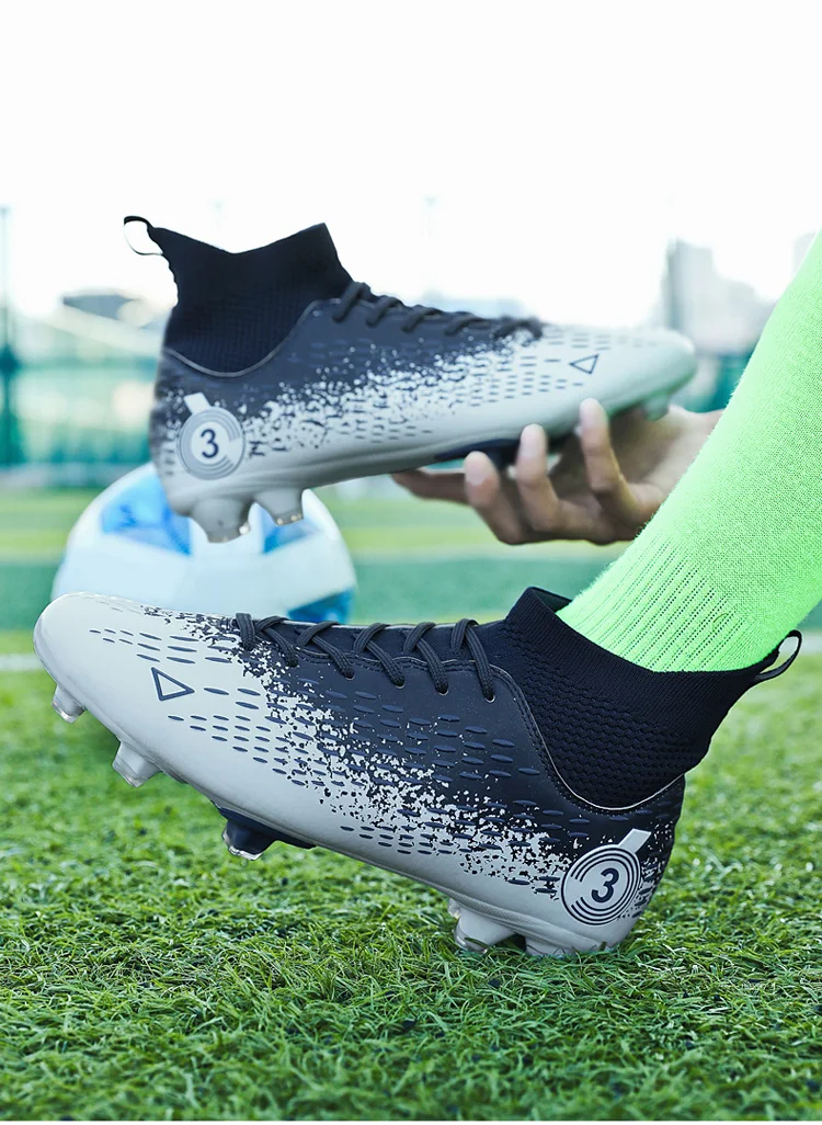 Vīriešu futbola apavi ar radzēm, sporta apavi, futzāla bērnu futbola zābaki, iekštelpu un āra treniņu apavi, neslīdoši apavi_voghion.com