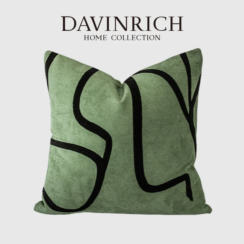 

Современная декоративная подушка DAVINRICH в Нью-Йорк, искусственная Роскошная наволочка с геометрической вышивкой и полосками, городской Декор для дома