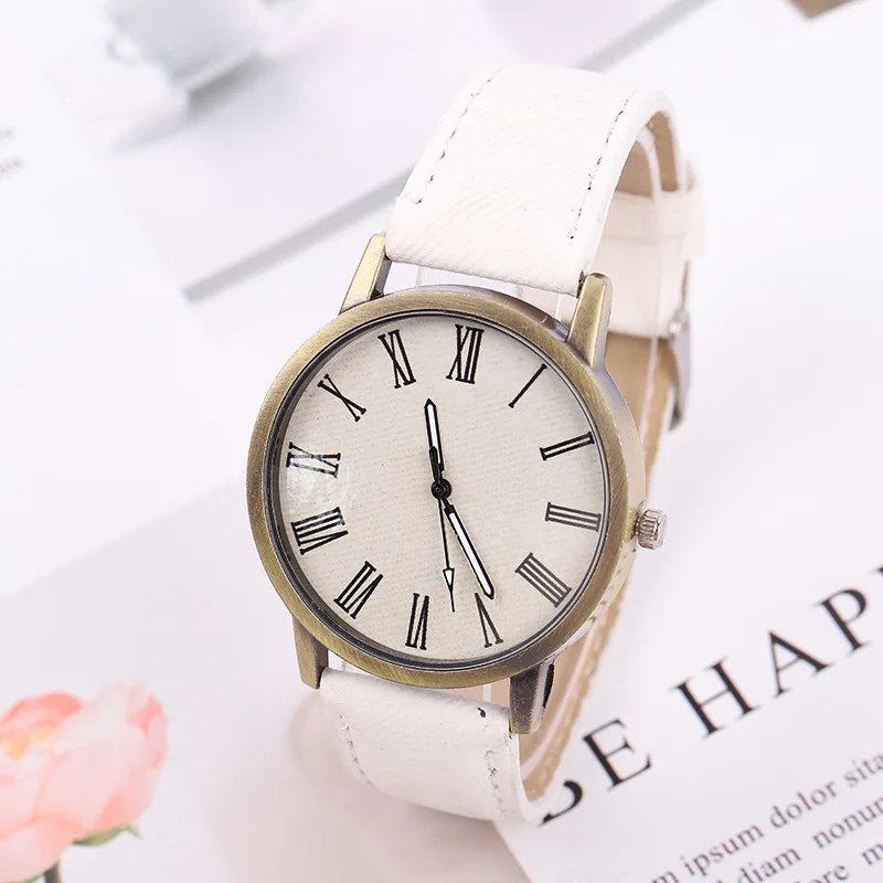 

Top Luxury Solid Color Men Watches Fashion Jeans Leather MEIBO Quartz Wristwatch Ladies Female Watch Relogio Feminino