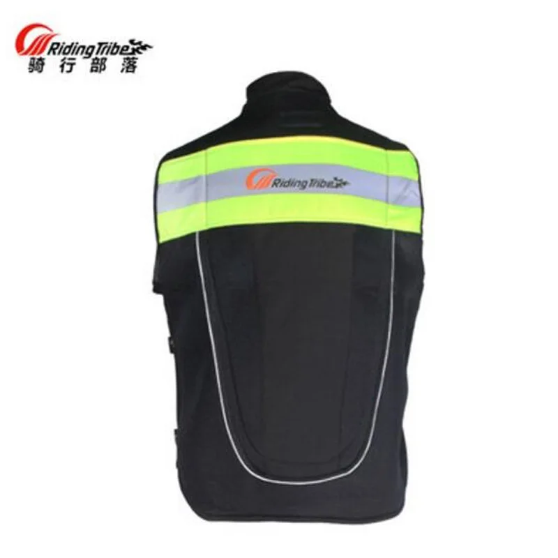 Riding Tribe Motorcycle Biker Reflective Vest Dress Backpiece Security Jacket Summer Breathable Motorbike Vest Safety Waistcoat