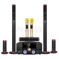 3 Inch HiFi Fever High Power Bluetooth Subwoofer Three-Way Active Speaker 5.1 Wooden PC Home Theater Audio Set 8Ω Fiber Coaxial 2