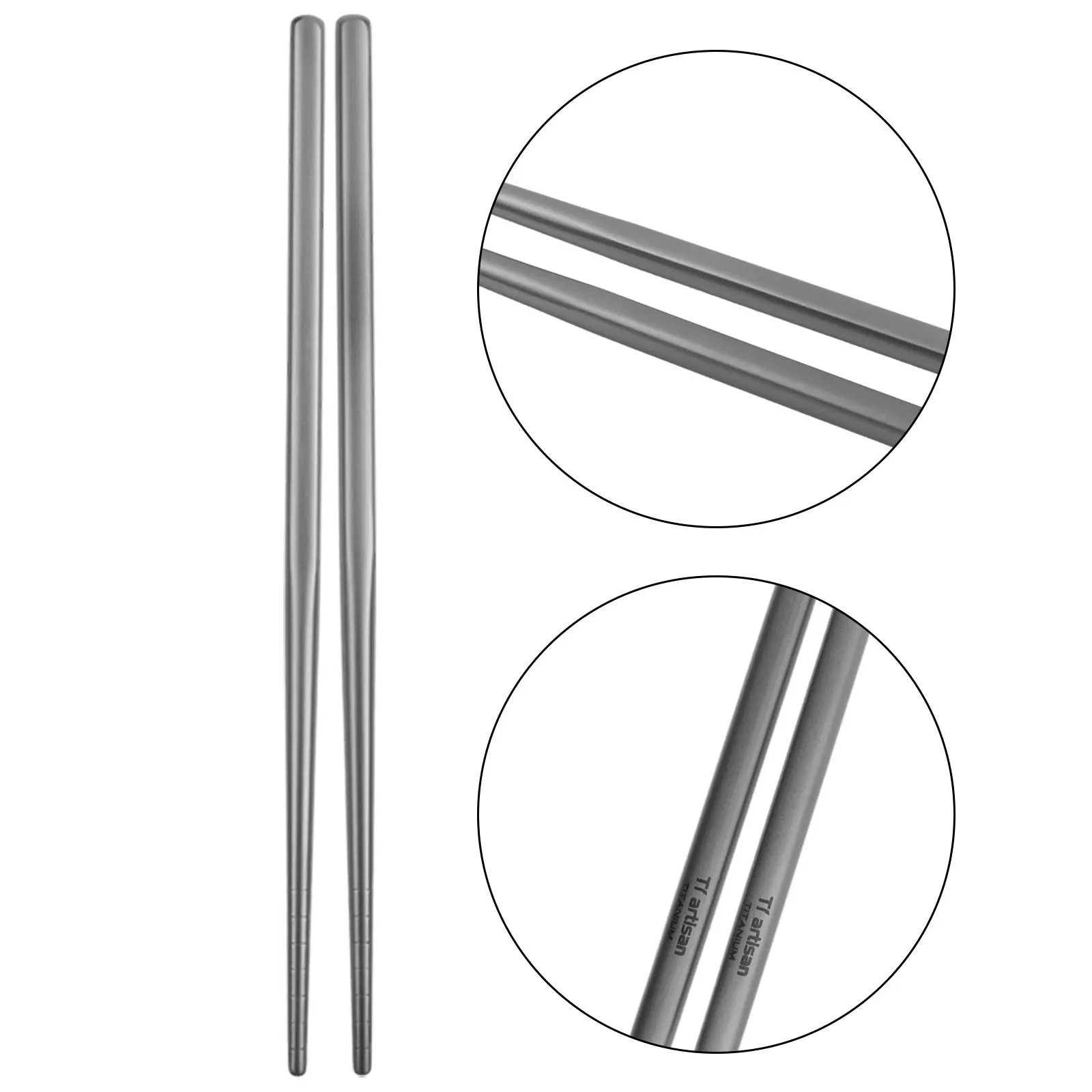 

Cooking Supplies 1 Pair Of Chopsticks 195mm/230mm Dia. 6mm FOR Camping FOR Hiking Titanium Polish Eco-Friendly