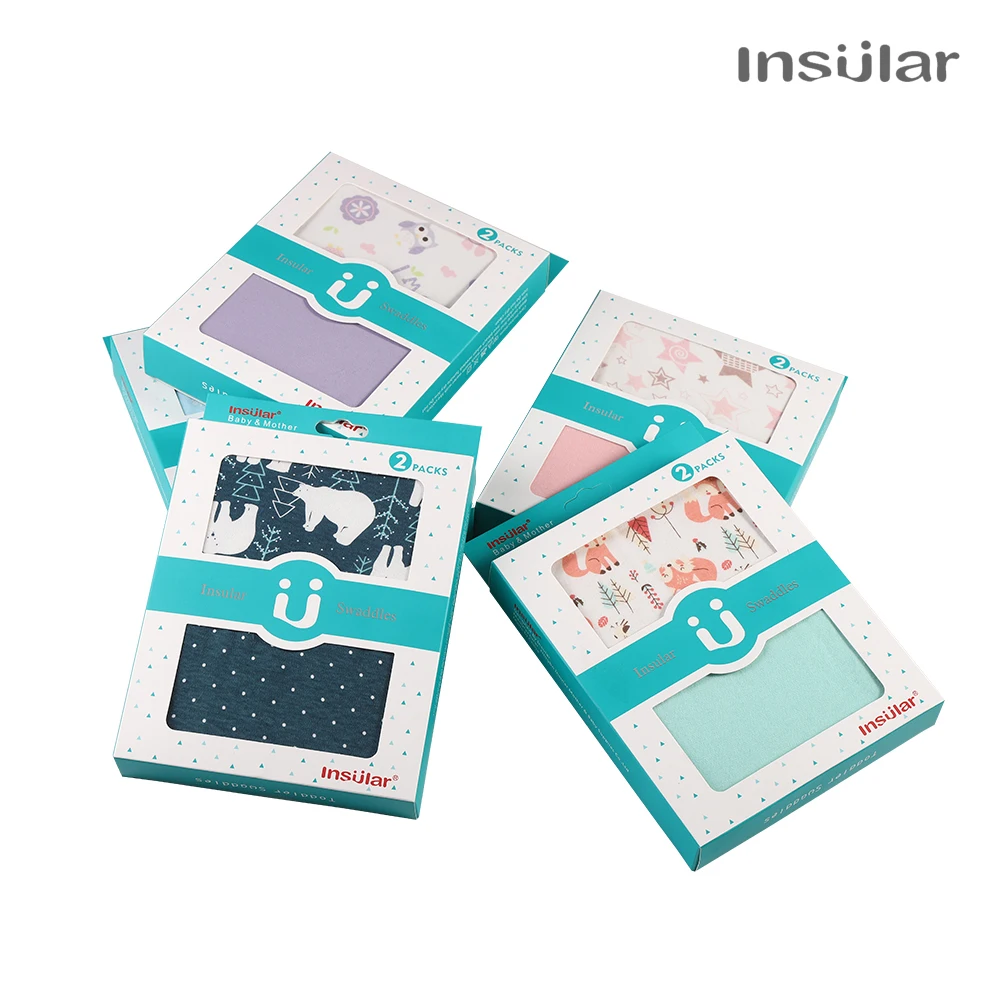 Insular 2 pcs/set Cocoon Newborns Infant Cotton Knit Baby Swaddles Wrap Blankets For 0-7 Months 2