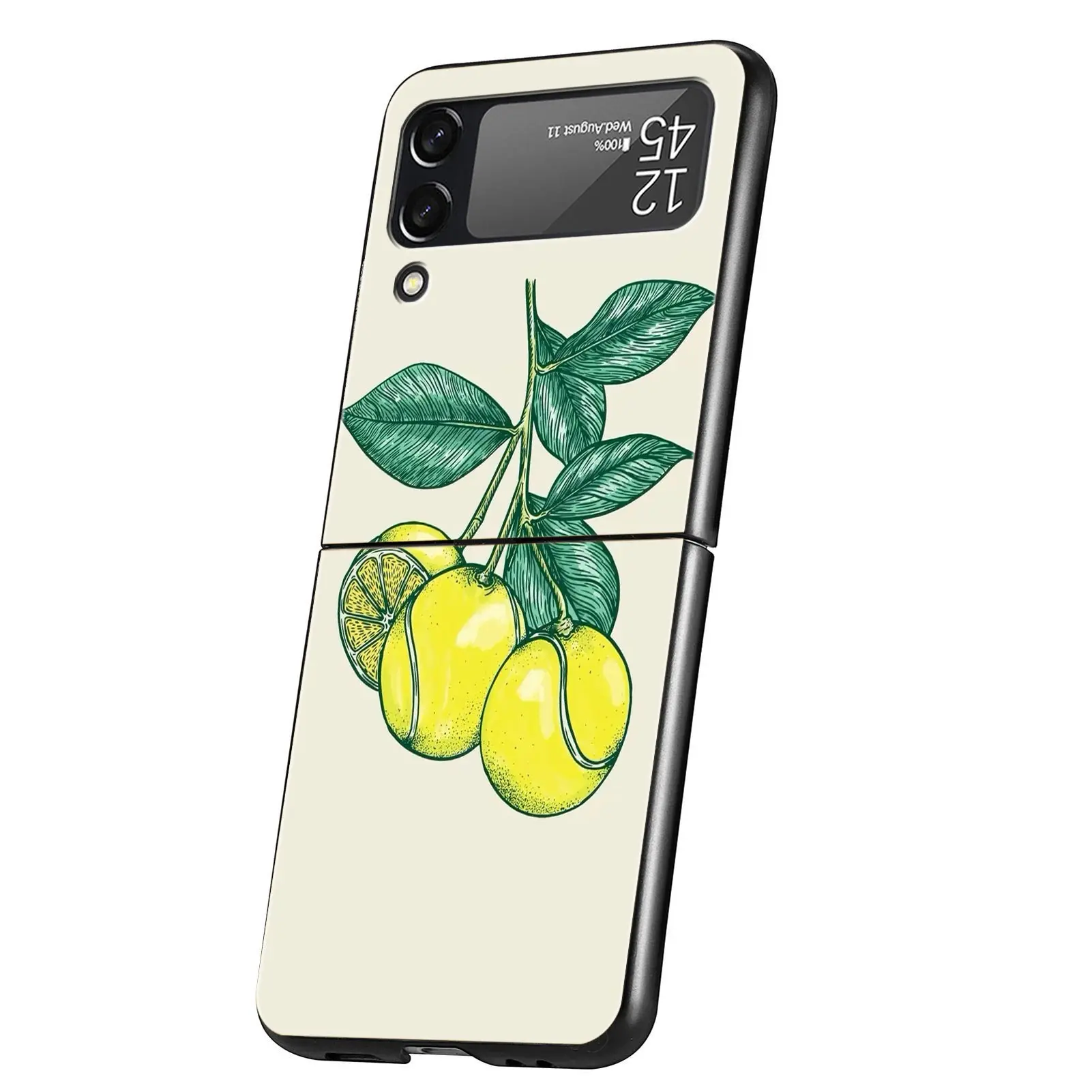 Elegant Black Tennis-Inspired Foldable Phone Case - Durable Hard Shell Cover