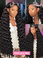 Perruques Lace Front HD transparentes 13x6, en cheveux humains, sans colle, à ondulations profondes souples et bouclées effet mouillé, pour femmes, prêtes à porter pour les vacances 5