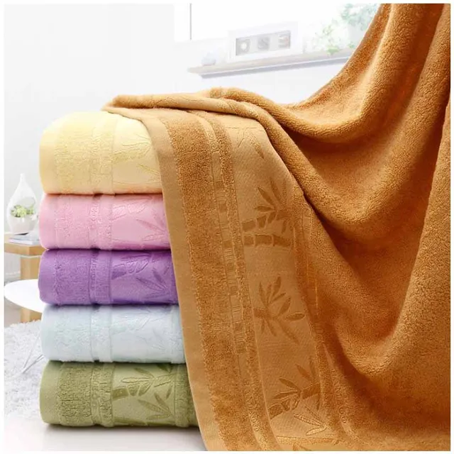 2pcs Bamboo Fiber Towels Sets 34x74cm 70x140cm Home Bath Towels Adults Face Towel Thick Absorbent Luxury Bathroom Gift Towels 4