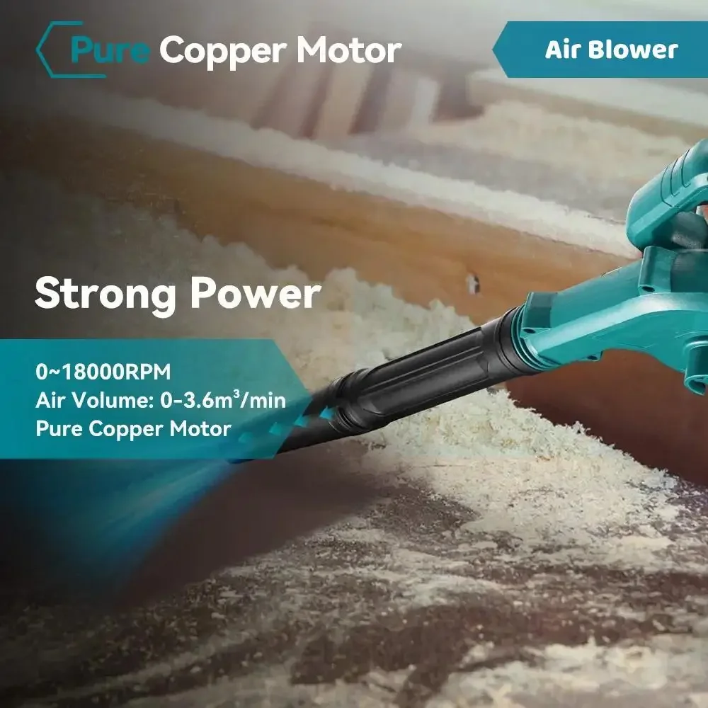 2 in 1 Cordless Portable Handheld Electric Air Blower & Suction Leaf Computer Dust Cleaner Power Tool For Makita 18V Battery air blower electric blower