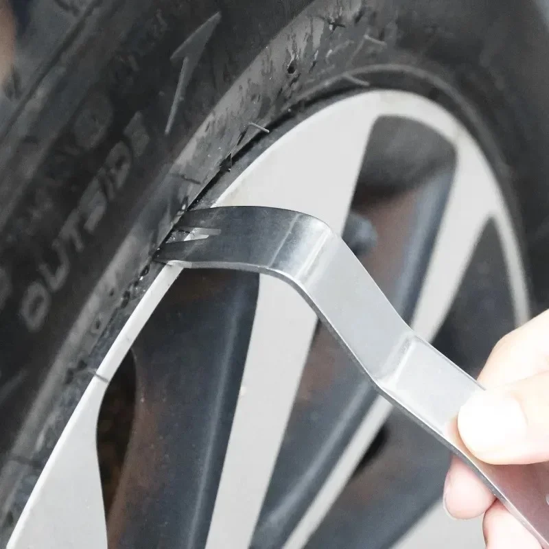 Auto Clip Removal Pry Tool Stainless Steel Car Fastener Disassembly Tool Non-Scratch Tip for Car Door Dashboard Trim Repair Kit