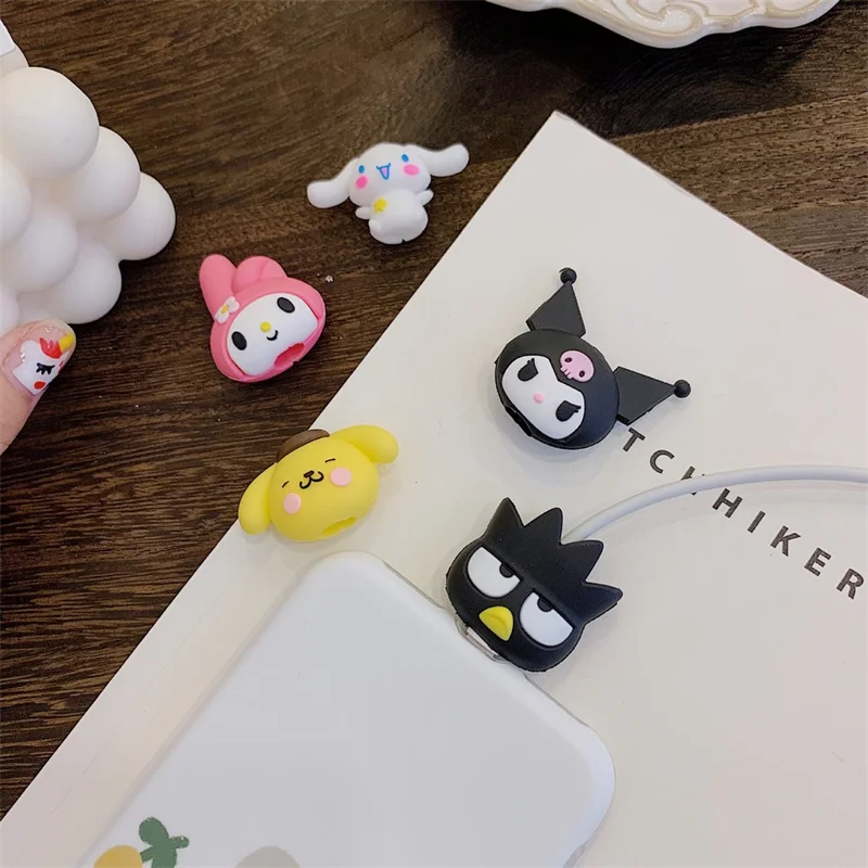 

Kuromi Cute USB Cable Earphone Headphones Line Universal Protector For iPhone Melody Cable Charging Line Data Cable Protection