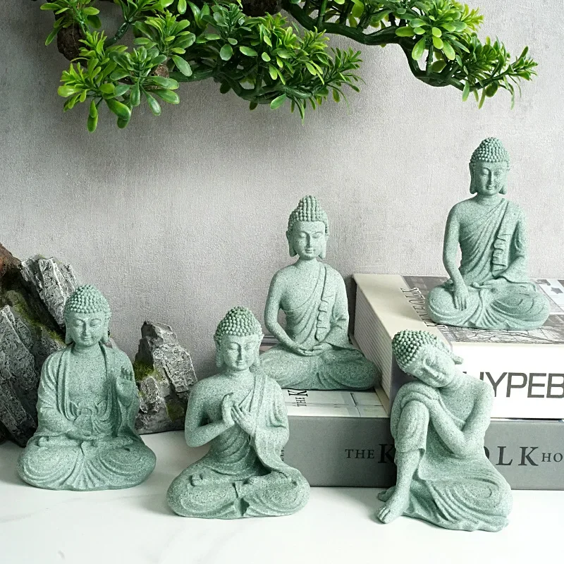 

Imitation Stone Buddha Statue Crafts, Fish Tank Landscape Decoration, Zen Home Decor, New Chinese Style Decoration