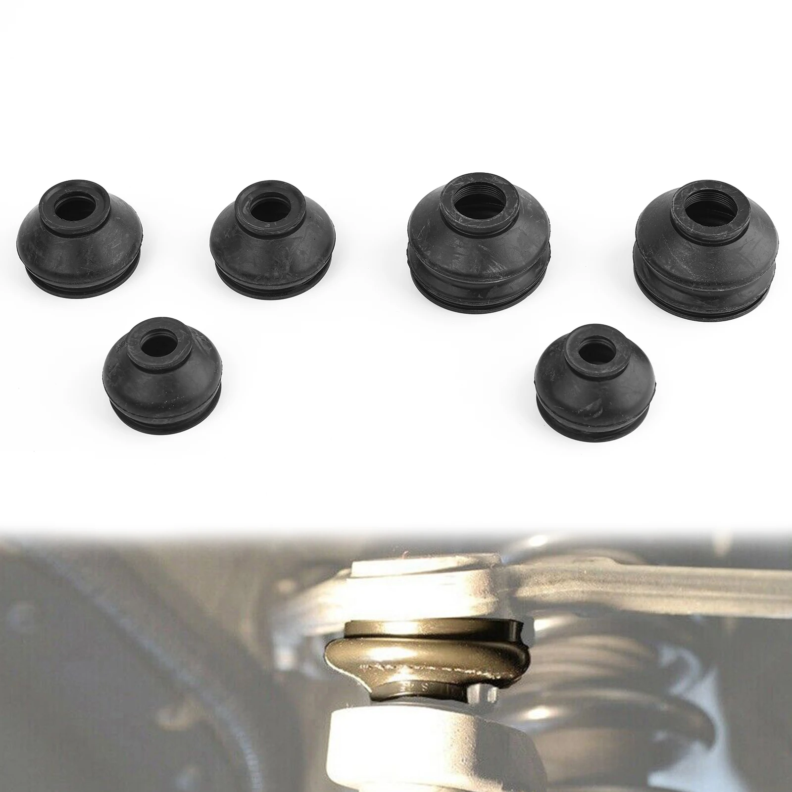 6x Universal Kugelgelenk Drehen Stangen Gummi Boot Staub Abdeckung Ersatz Control Arm Schutz Auto Suspension Lenkung Zubehör – Detail 3