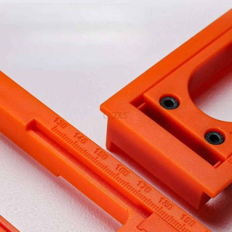 Wooden Door 3D Hinge Slotted Template Adjustable Length Positioning Plate with Scale Bottom Plate Suitable for Invisible Hinge