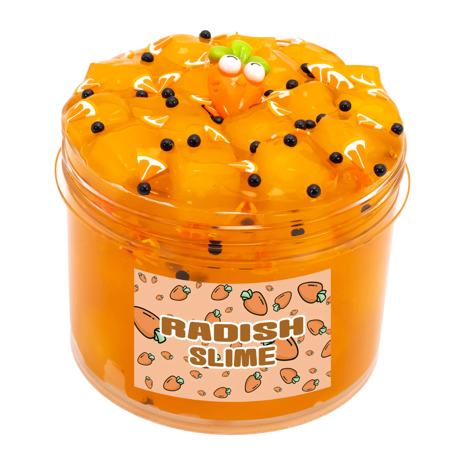 70/300ml Large Crunchy Crystal Slime Kit - Leaf Watermelon Grape Premade Slime Pack Set Non-Sticky Jelly Cube Slime for Party 4