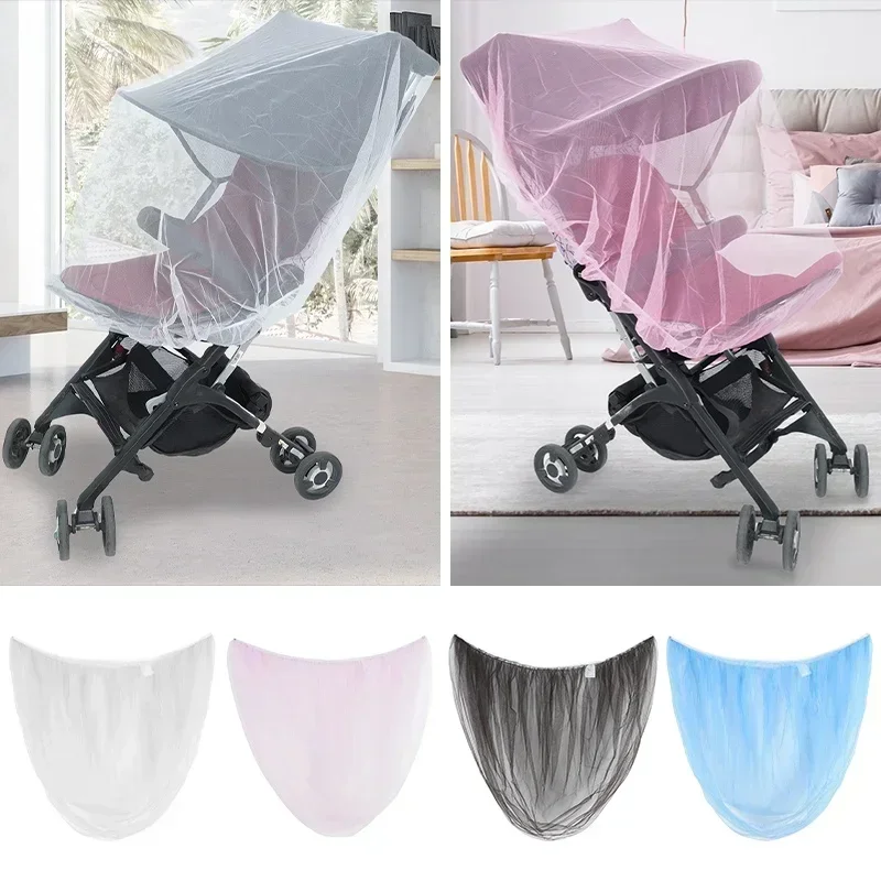 Baby Stroller Pushchair Mosquito Insect Shield Net Safe Infant Protection Mesh Baby Pram Stroller Accessories Mosquito Net 150cm stroller accessories stroller mosquito net