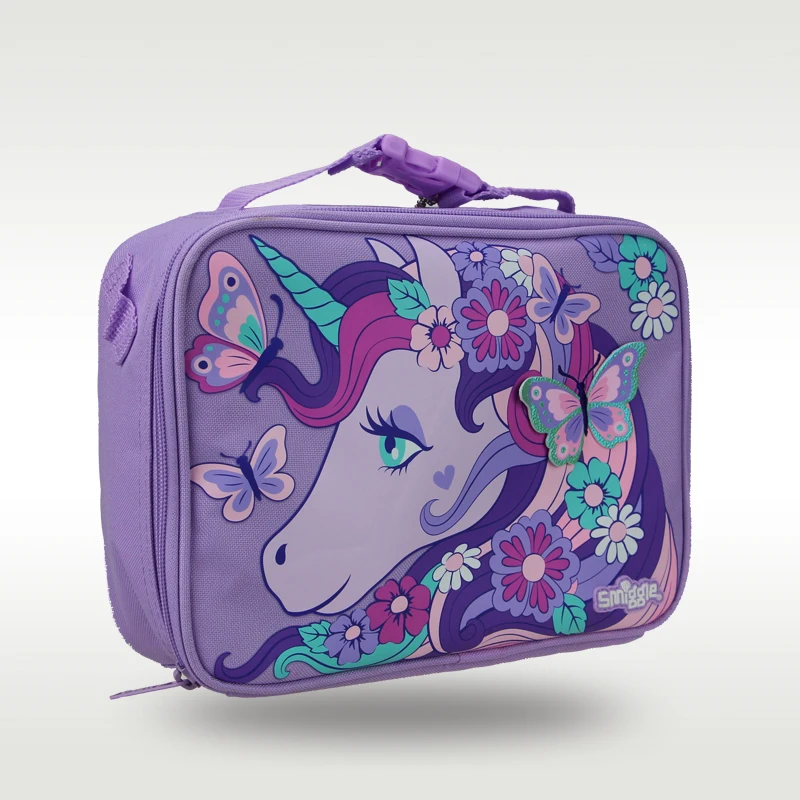 Smiggle パープル ユニコーン柄 ランチバック、ショルダーバッグ S854cbb66fcaa40f39215aeb09962e