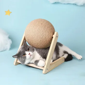 Cat Toy Scratching Ball Kitten Sisal Rope Ball Board Grinding Paws Toys Cats Scratcher Wear-resistant Pet Furniture Cat Supplies 2