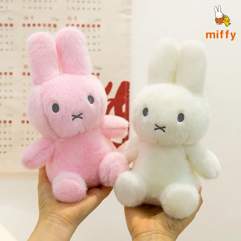 Kawaii Miffy Plush Doll - Creative Fluffy Stuffed Toy for Home Decoration & Gifts