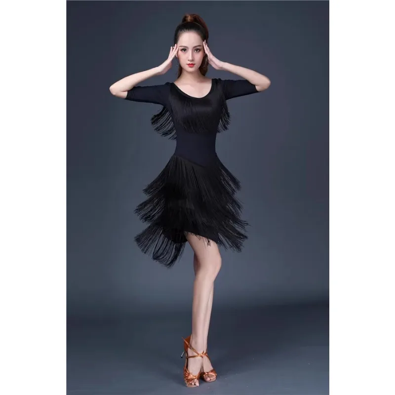

New Latin Dance Costume Adult Female Dance Costume Performance Performance Practice Dance Dress Sexy Dress