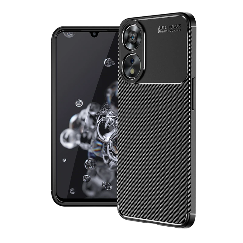 Per Cover Oppo A78 5G Custodia Per Oppo A78 5G Capas Fibra Di Carbonio Armatura Antiurto Paraurti Posteriore Morbida Tpu Cover Oppo A78 A 78 Fundas