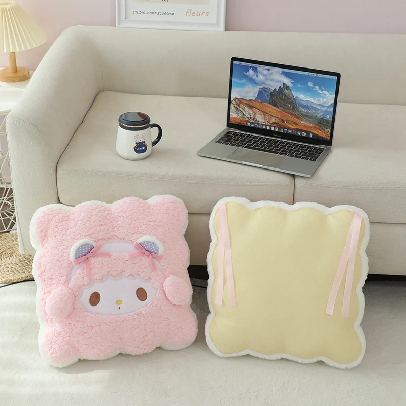Sanrio Cartoon Anime My Sweet Piano Fluffy Cushion Cute Soft My Melody Sofa Cushion Square Round Home Decor Gifts For Girl 3