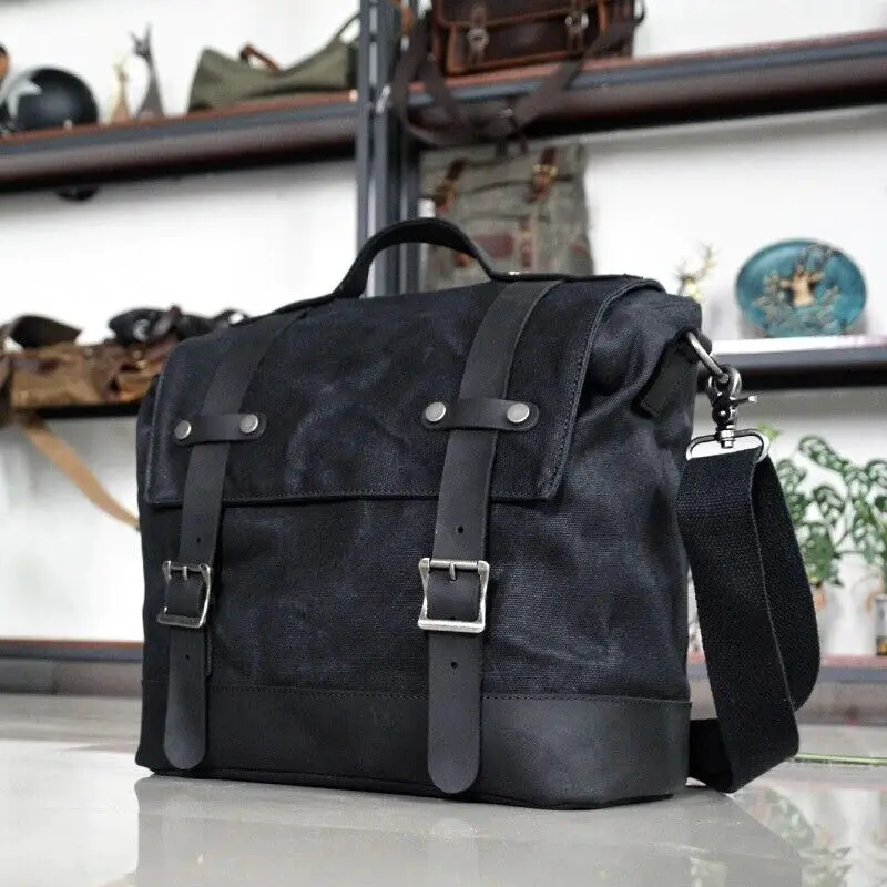 

Retro locomotive side bag universal waterproof side bag motorcycle canvas bag knight saddle bag