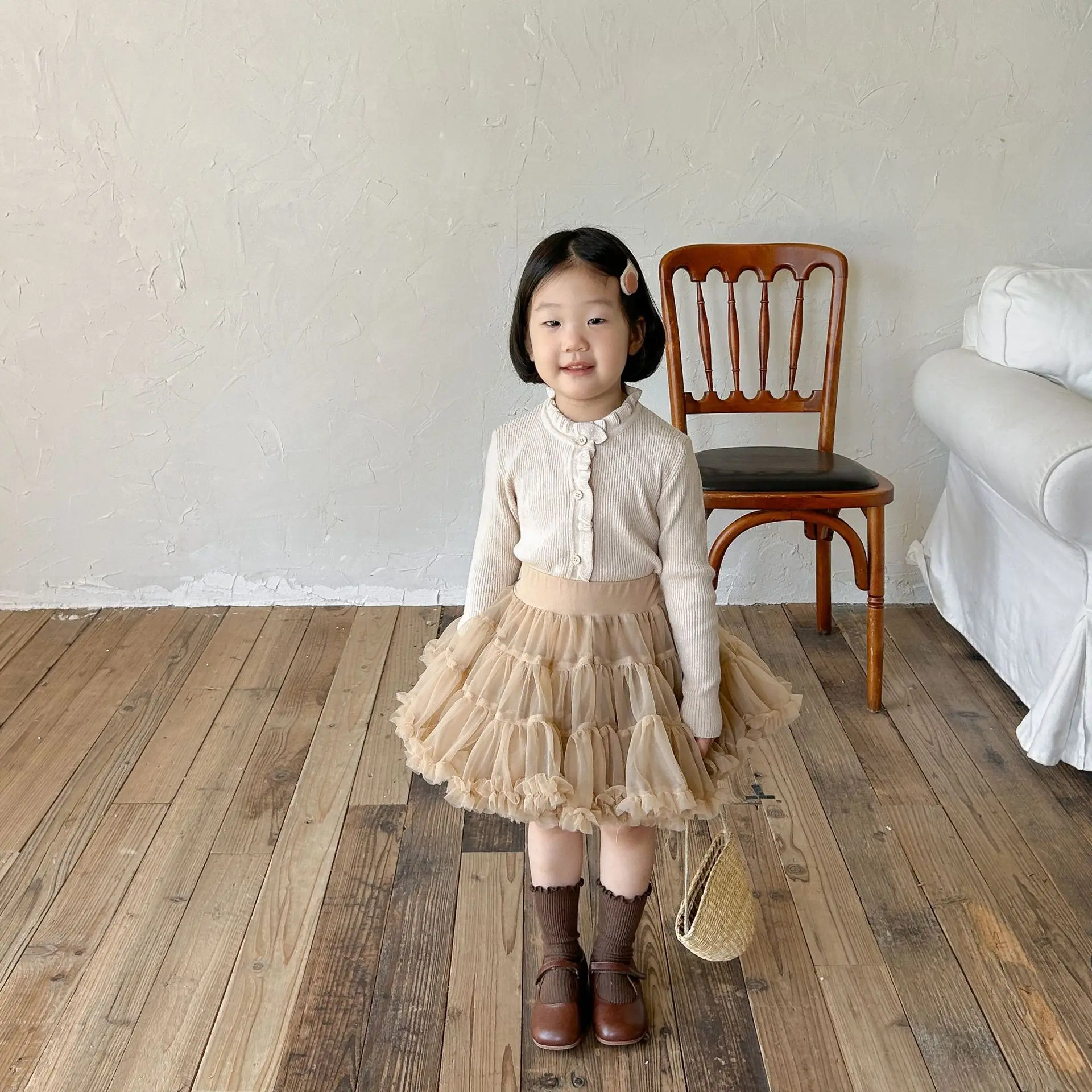 Children Tutu Skirt Girls 2023 New Fashionable Solid Color