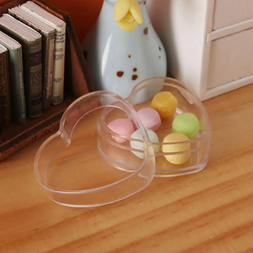 

5Pcs Durable Lightweight Compact Miniature Heart Storage Container Micro Landscape Mini Storage Tank Storage Box Model