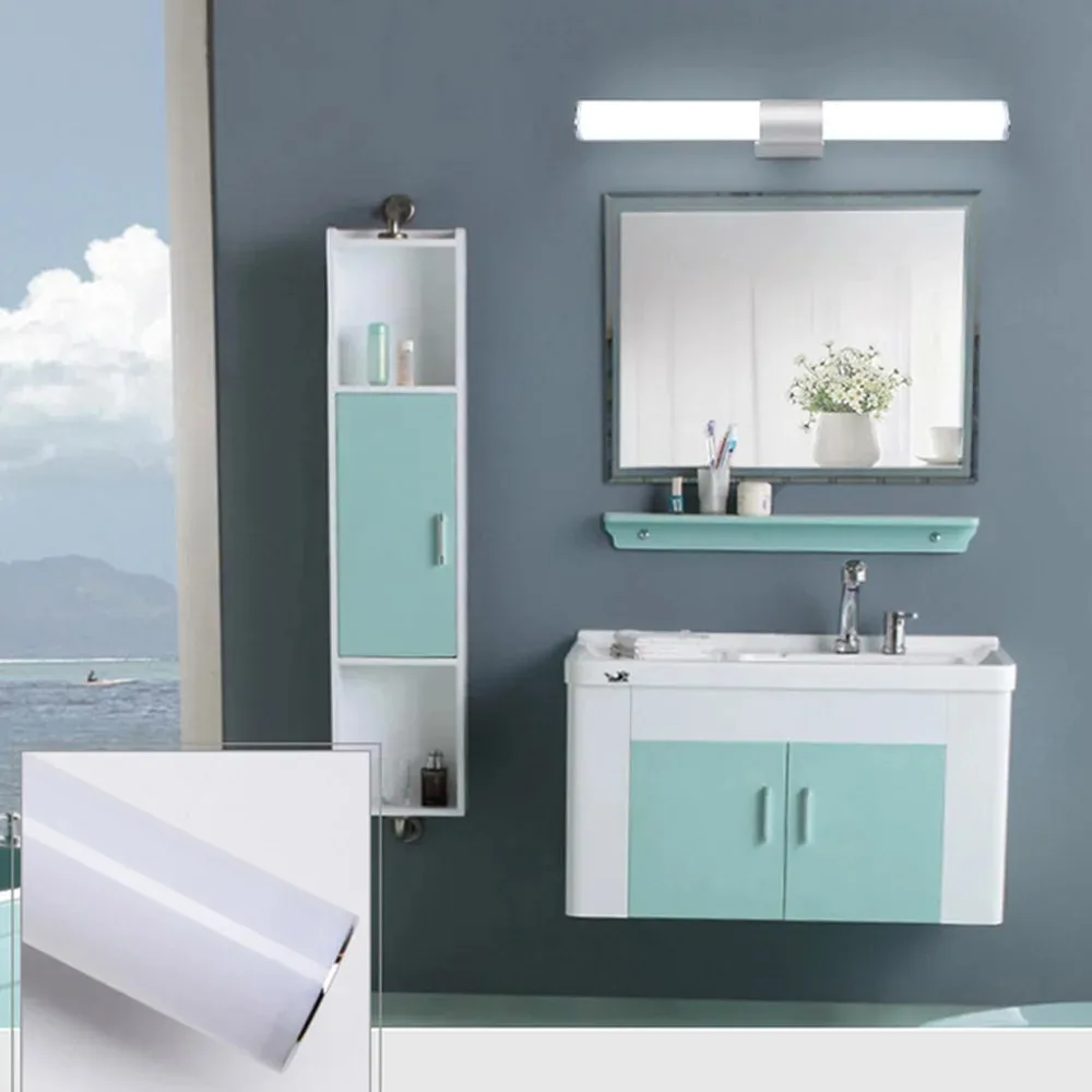 JOYINLED 1/2PCS Waterproof Mirrir Front Lamp 12W 25CM Modern Nordic Style Vanity Lamp with Cold White for Bathroom Porch Walkway